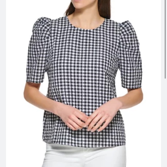 3050118 Black Check Blouse